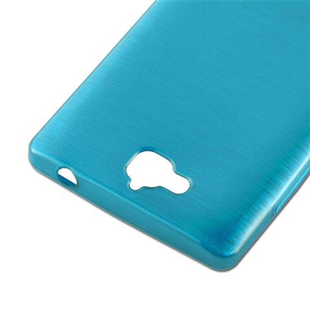 Cadorabo Hülle für Honor 3C Schutz Hülle in Türkis Schutzhülle TPU Silikon Etui Case Cover