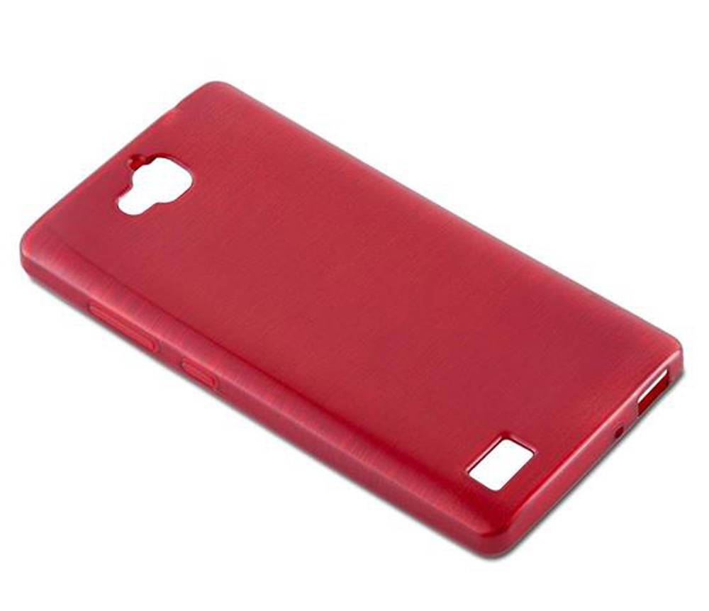 Cadorabo Hülle für Honor 3C Schutz Hülle in Rot Schutzhülle TPU Silikon Etui Case Cover