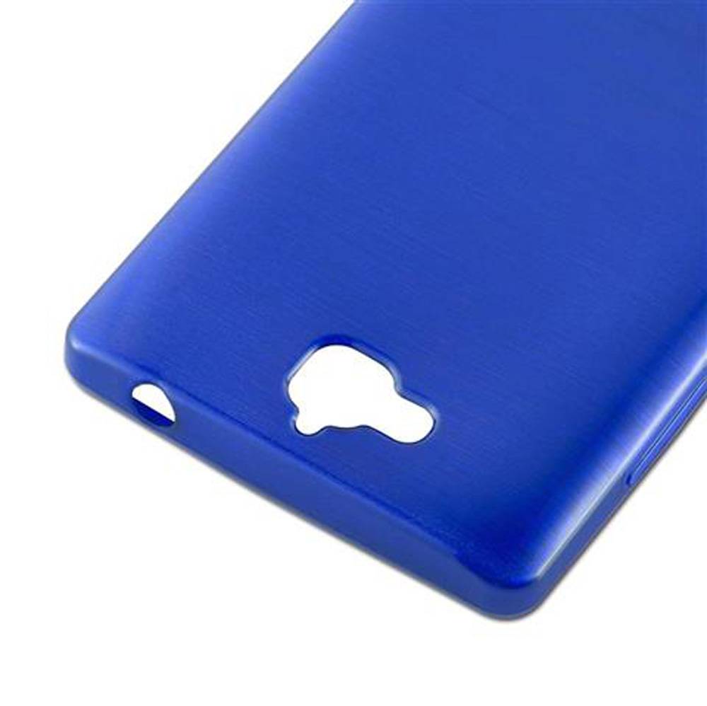 Cadorabo Hülle für Honor 3C Schutz Hülle in Blau Schutzhülle TPU Silikon Etui Case Cover