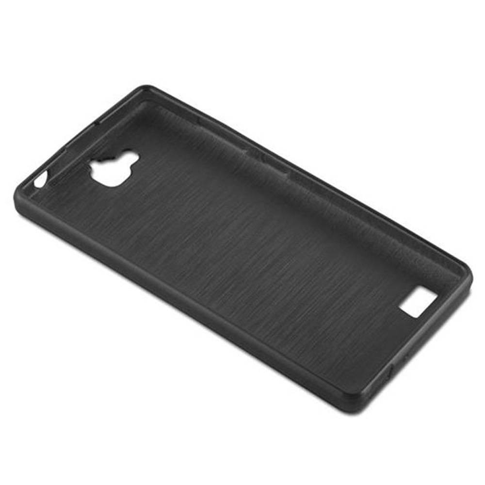 Cadorabo Hülle für Honor 3C Schutz Hülle in Schwarz Schutzhülle TPU Silikon Etui Case Cover