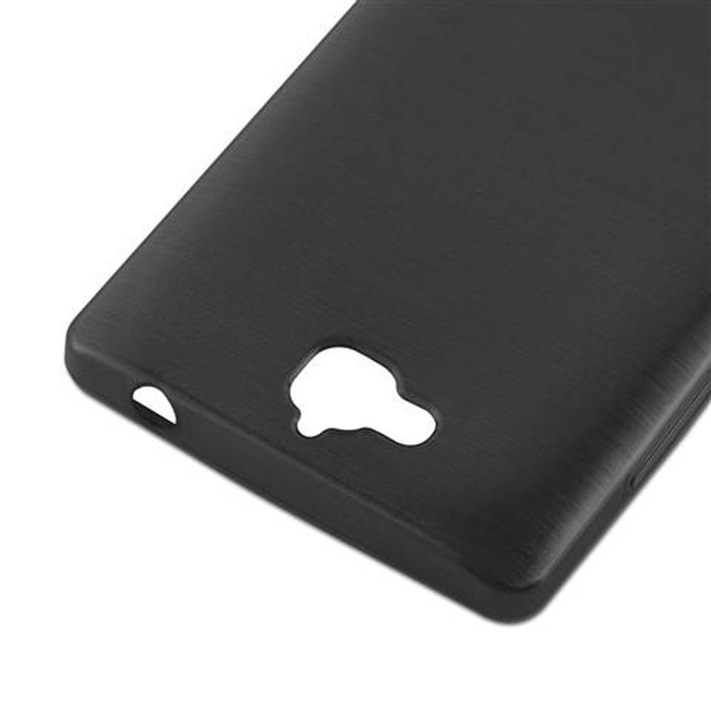 Cadorabo Hülle für Honor 3C Schutz Hülle in Schwarz Schutzhülle TPU Silikon Etui Case Cover