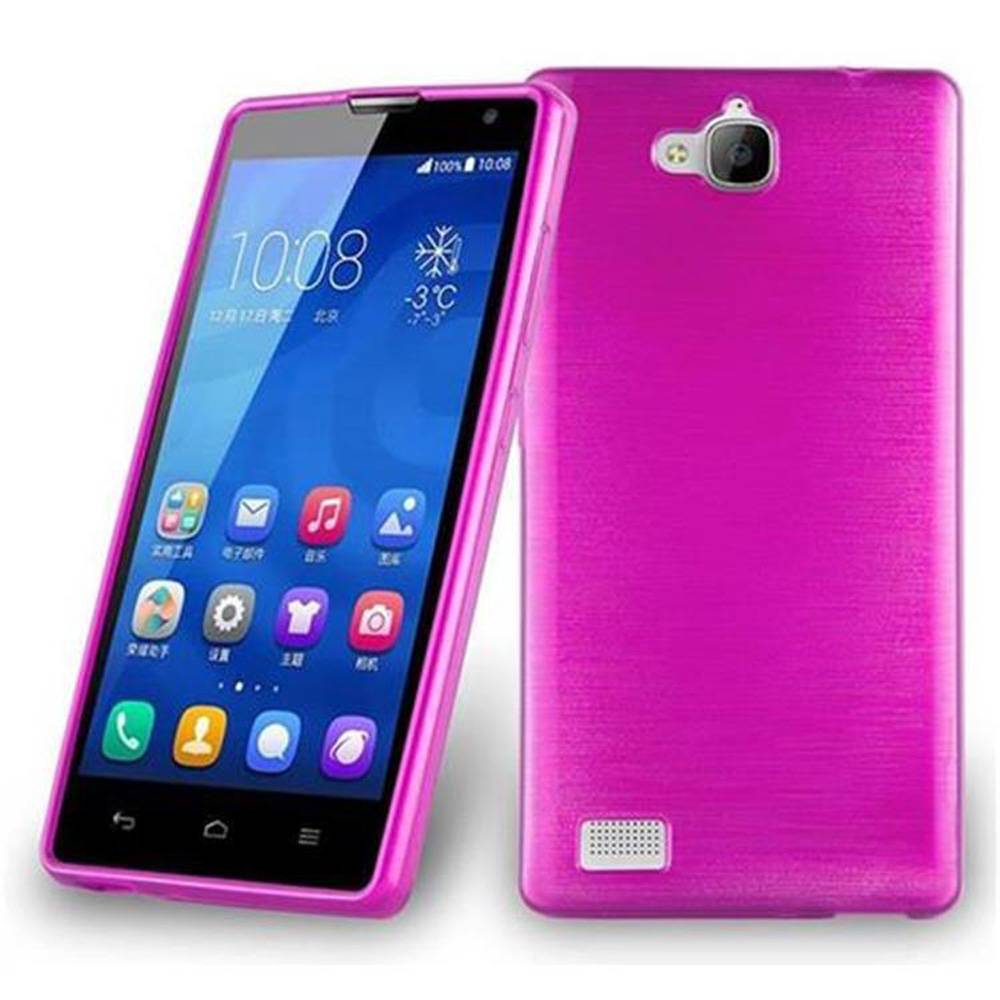 Cadorabo Hülle für Honor 3C Schutz Hülle in Rosa Schutzhülle TPU Silikon Etui Case Cover