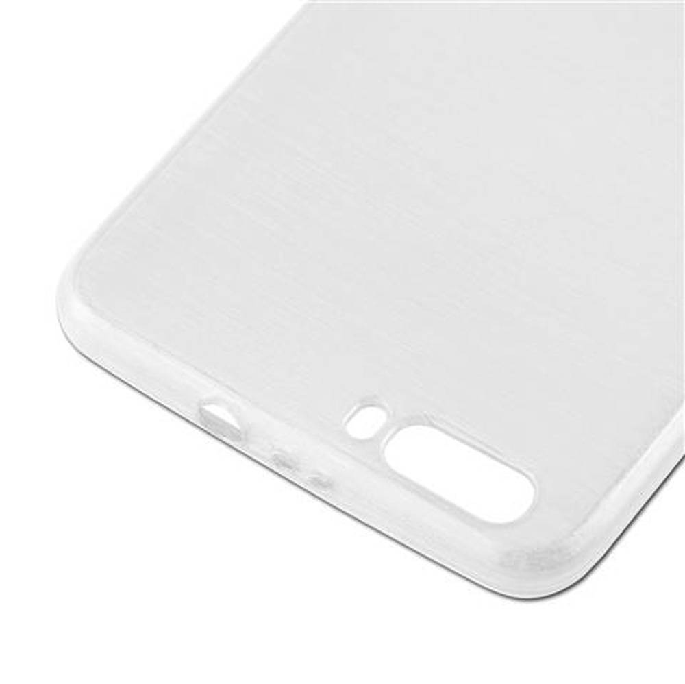 Cadorabo Hülle für Honor 6 PLUS Schutz Hülle in Silber Schutzhülle TPU Silikon Etui Case Cover
