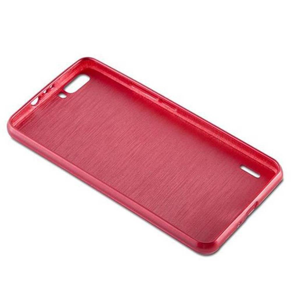 Cadorabo Hülle für Honor 6 PLUS Schutz Hülle in Rot Schutzhülle TPU Silikon Etui Case Cover