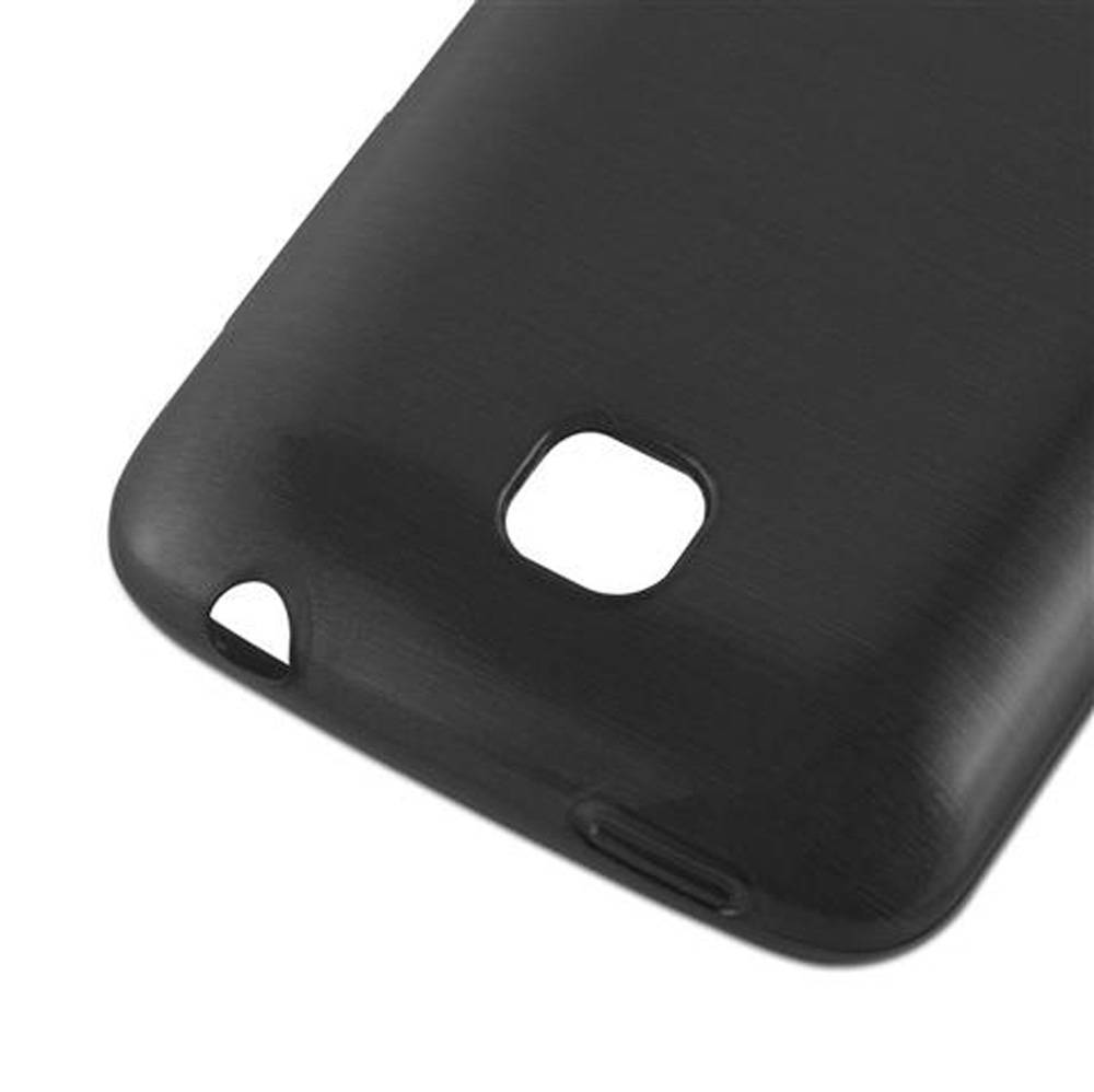 Cadorabo Hülle für LG L3 II (2. SIM) Schutz Hülle in Schwarz Schutzhülle TPU Silikon Etui Case Cover