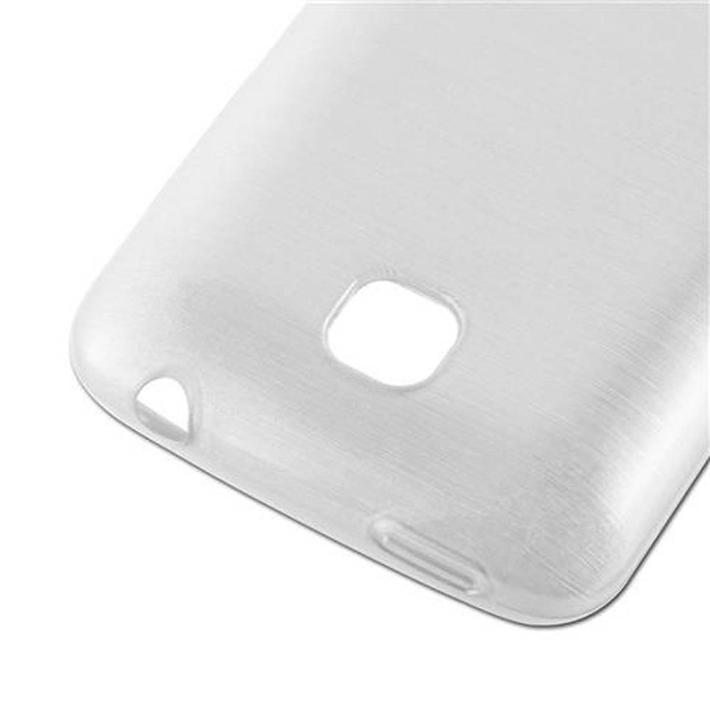 Cadorabo Hülle für LG L3 II (2. SIM) Schutz Hülle in Silber Schutzhülle TPU Silikon Etui Case Cover