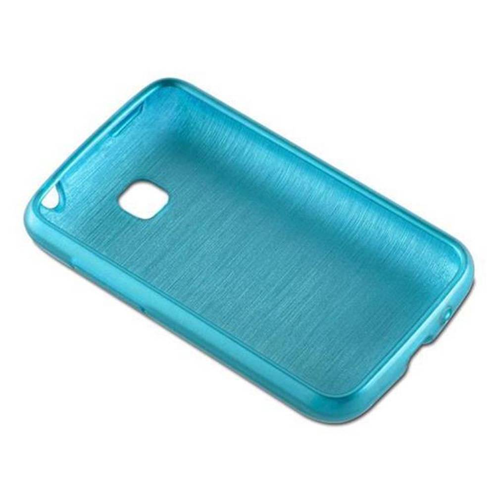 Cadorabo Hülle für LG L3 II (2. SIM) Schutz Hülle in Türkis Schutzhülle TPU Silikon Etui Case Cover