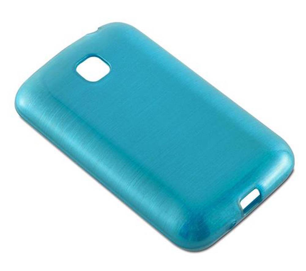 Cadorabo Hülle für LG L3 II (2. SIM) Schutz Hülle in Türkis Schutzhülle TPU Silikon Etui Case Cover