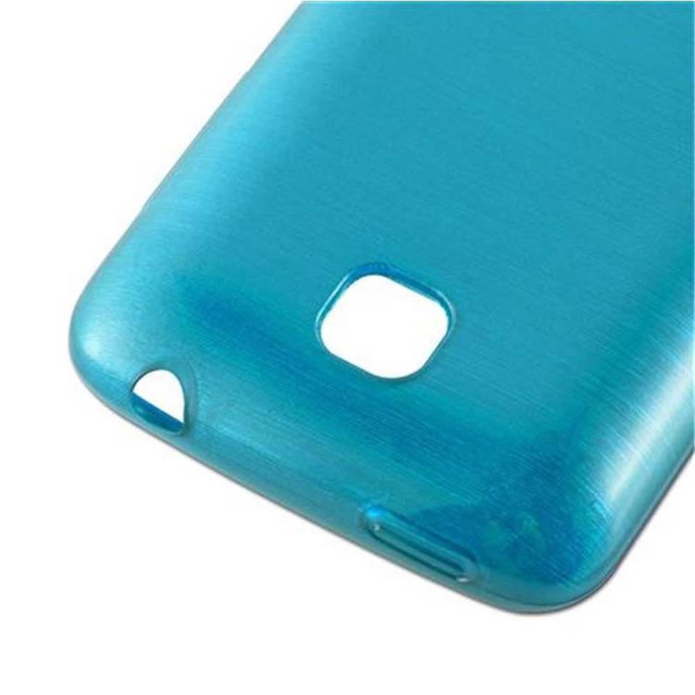 Cadorabo Hülle für LG L3 II (2. SIM) Schutz Hülle in Türkis Schutzhülle TPU Silikon Etui Case Cover