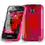 Cadorabo Hülle für LG L3 II (2. SIM) Schutz Hülle in Rot Schutzhülle TPU Silikon Etui Case Cover