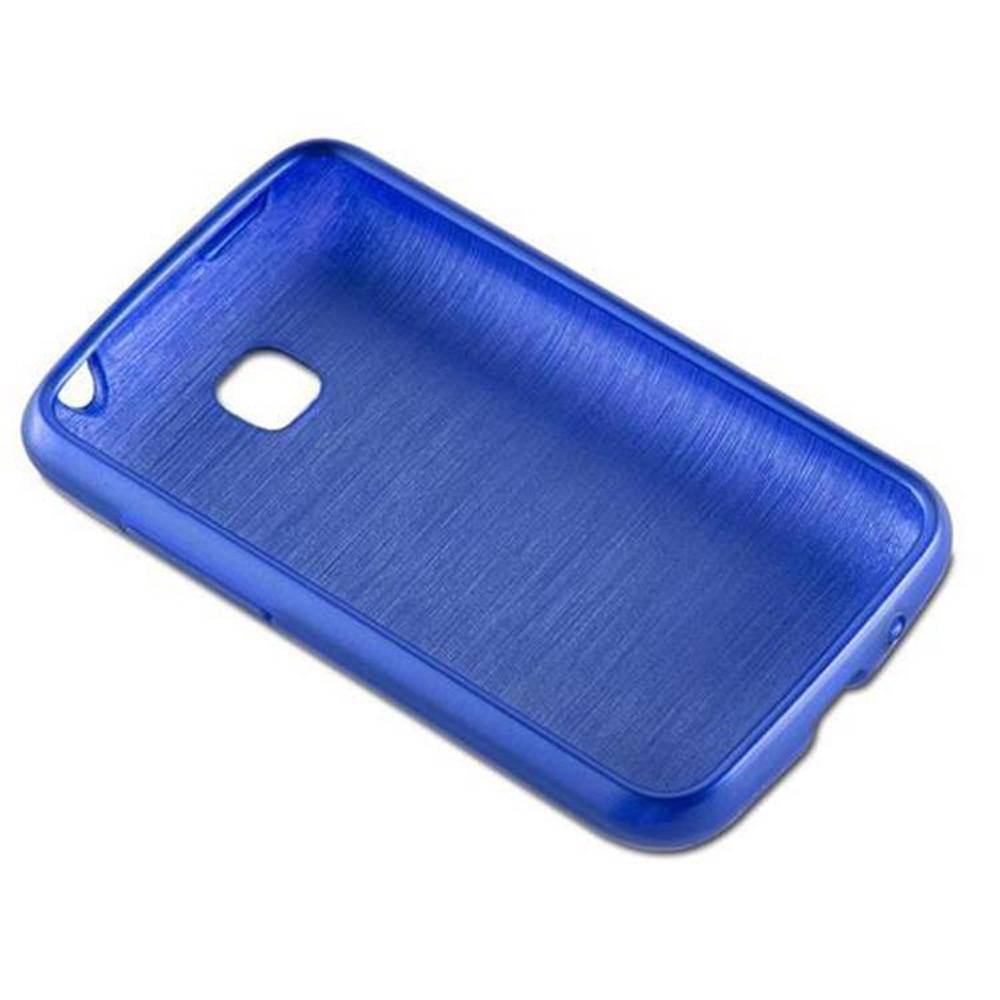 Cadorabo Hülle für LG L3 II (2. SIM) Schutz Hülle in Blau Schutzhülle TPU Silikon Etui Case Cover