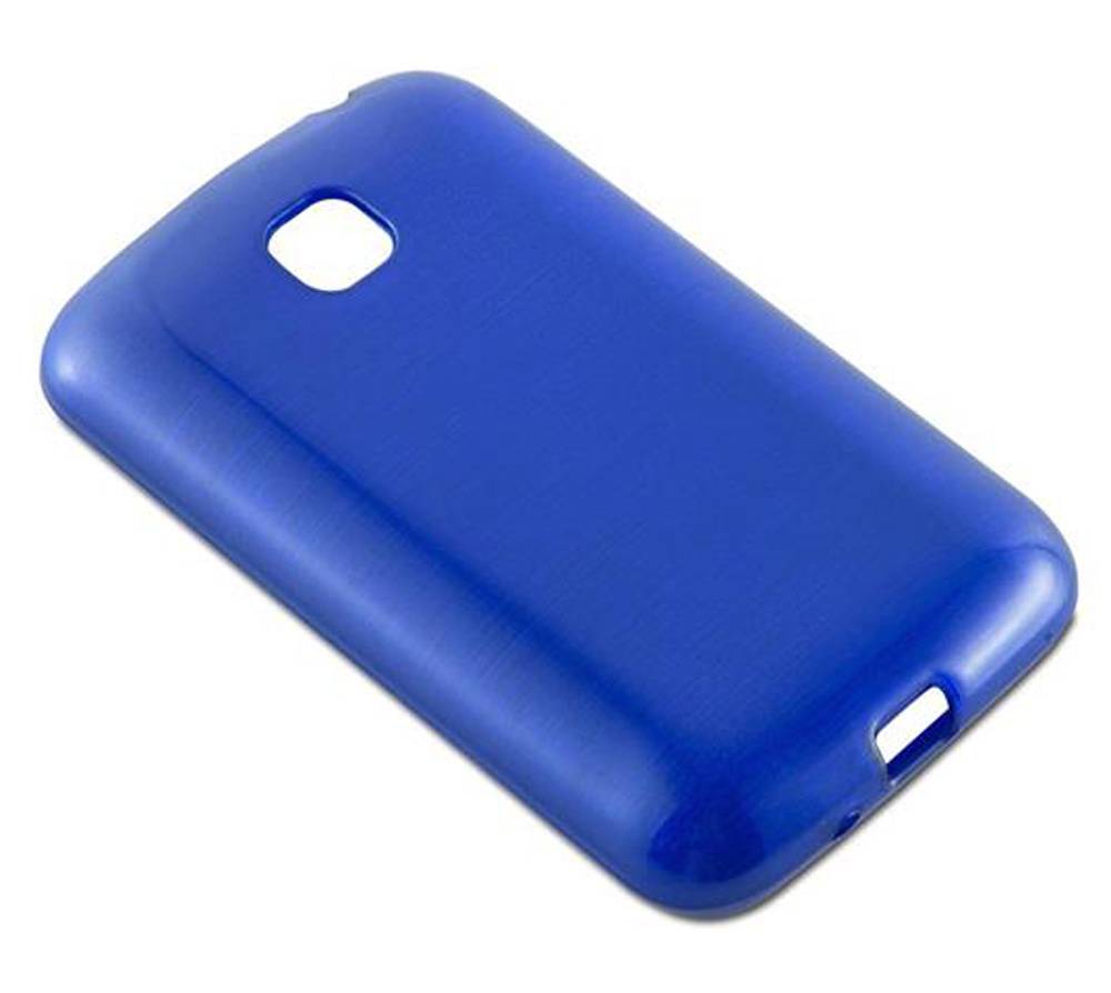 Cadorabo Hülle für LG L3 II (2. SIM) Schutz Hülle in Blau Schutzhülle TPU Silikon Etui Case Cover