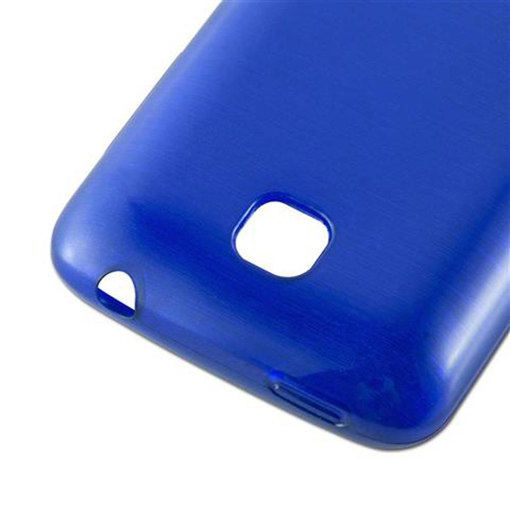 Cadorabo Hülle für LG L3 II (2. SIM) Schutz Hülle in Blau Schutzhülle TPU Silikon Etui Case Cover