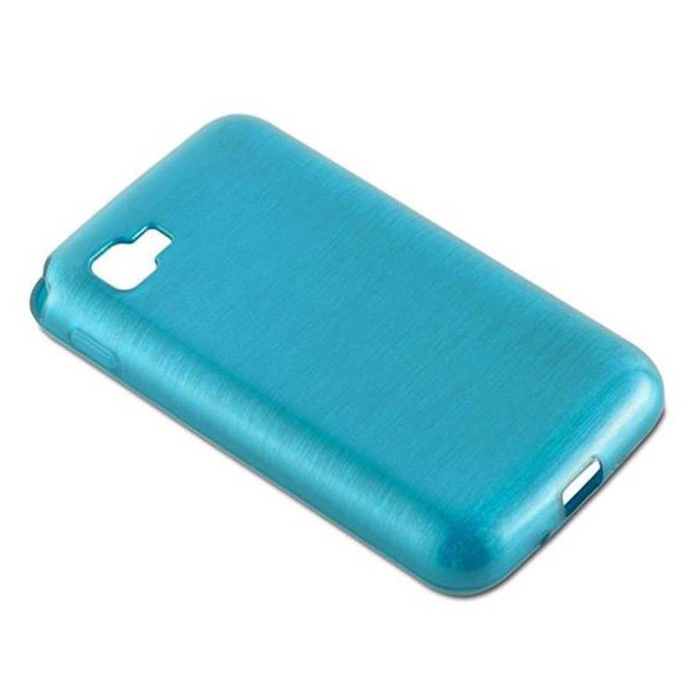 Cadorabo Hülle für LG L4 II Schutz Hülle in Türkis Schutzhülle TPU Silikon Etui Case Cover
