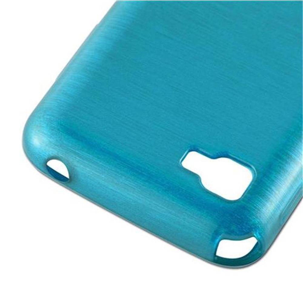 Cadorabo Hülle für LG L4 II Schutz Hülle in Türkis Schutzhülle TPU Silikon Etui Case Cover
