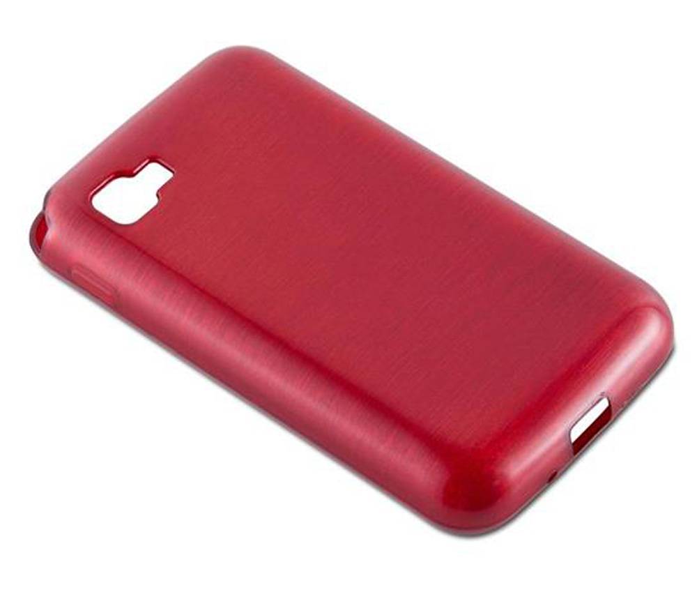 Cadorabo Hülle für LG L4 II Schutz Hülle in Rot Schutzhülle TPU Silikon Etui Case Cover