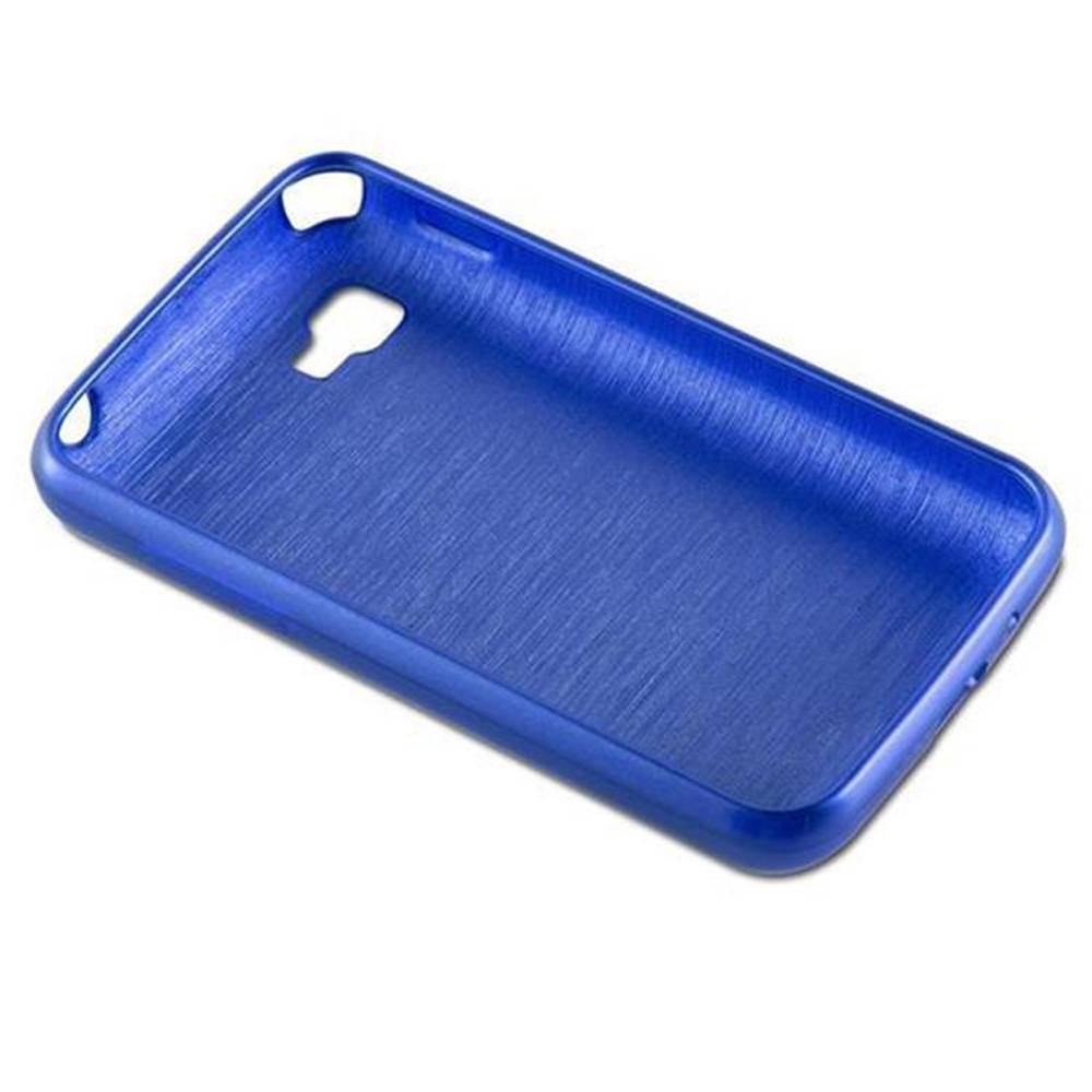 Cadorabo Hülle für LG L4 II Schutz Hülle in Blau Schutzhülle TPU Silikon Etui Case Cover