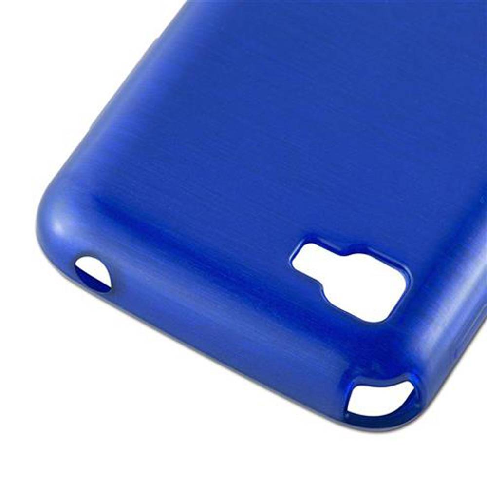 Cadorabo Hülle für LG L4 II Schutz Hülle in Blau Schutzhülle TPU Silikon Etui Case Cover
