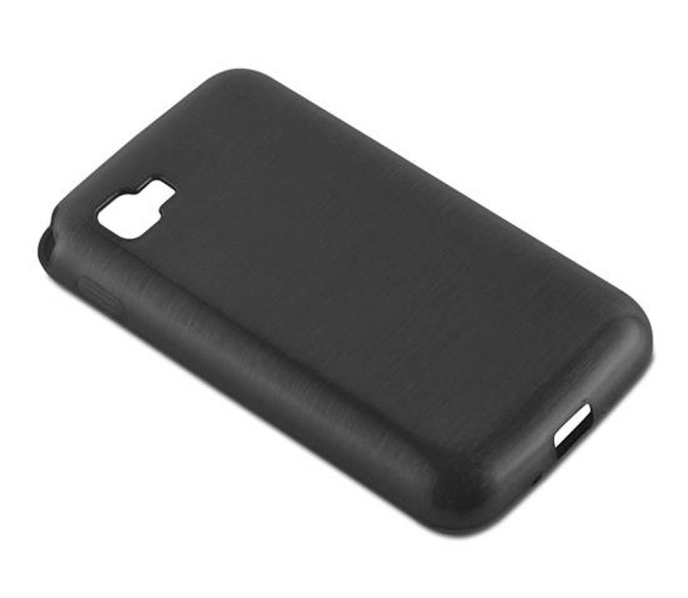 Cadorabo Hülle für LG L4 II Schutz Hülle in Schwarz Schutzhülle TPU Silikon Etui Case Cover