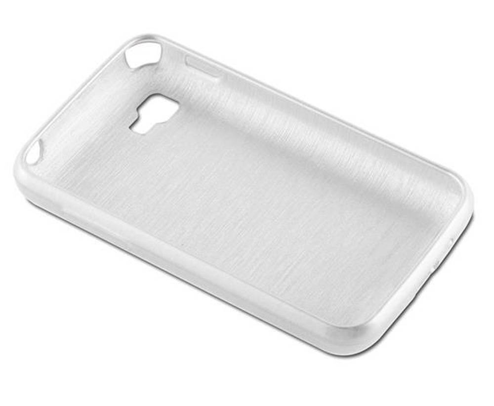 Cadorabo Hülle für LG L4 II Schutz Hülle in Silber Schutzhülle TPU Silikon Etui Case Cover