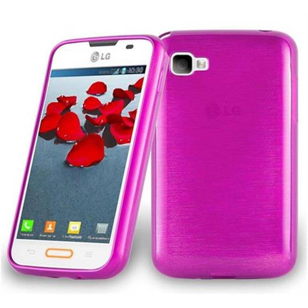 Cadorabo Hülle für LG L4 II Schutz Hülle in Rosa Schutzhülle TPU Silikon Etui Case Cover