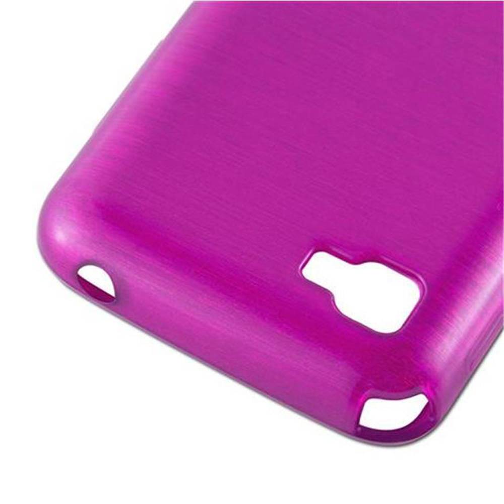 Cadorabo Hülle für LG L4 II Schutz Hülle in Rosa Schutzhülle TPU Silikon Etui Case Cover