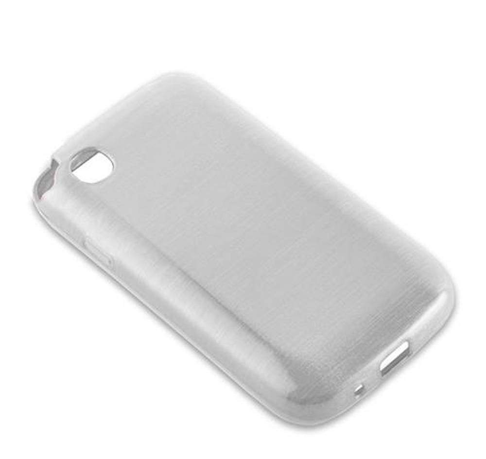 Cadorabo Hülle für LG L40 Schutz Hülle in Silber Schutzhülle TPU Silikon Etui Case Cover