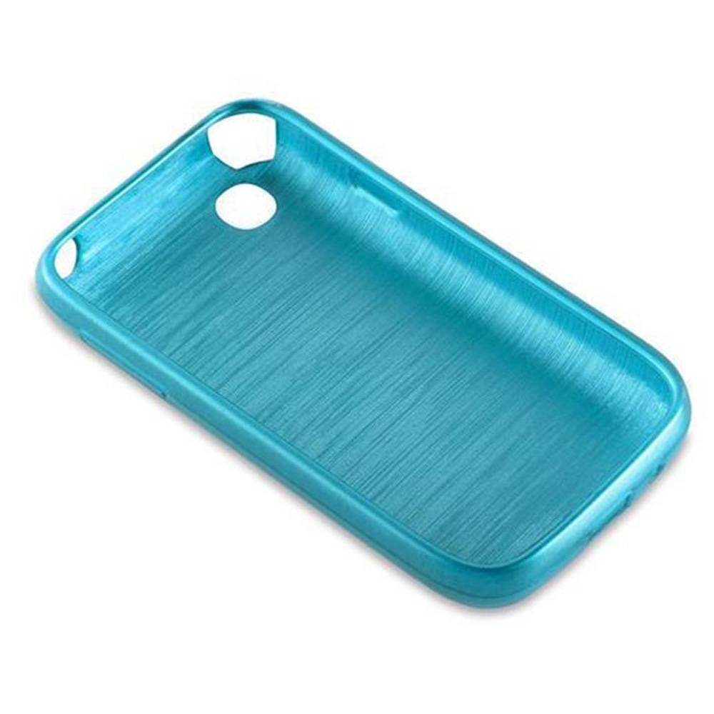 Cadorabo Hülle für LG L40 Schutz Hülle in Türkis Schutzhülle TPU Silikon Etui Case Cover