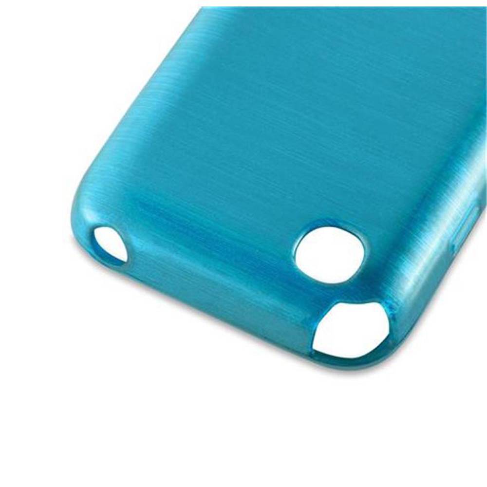 Cadorabo Hülle für LG L40 Schutz Hülle in Türkis Schutzhülle TPU Silikon Etui Case Cover
