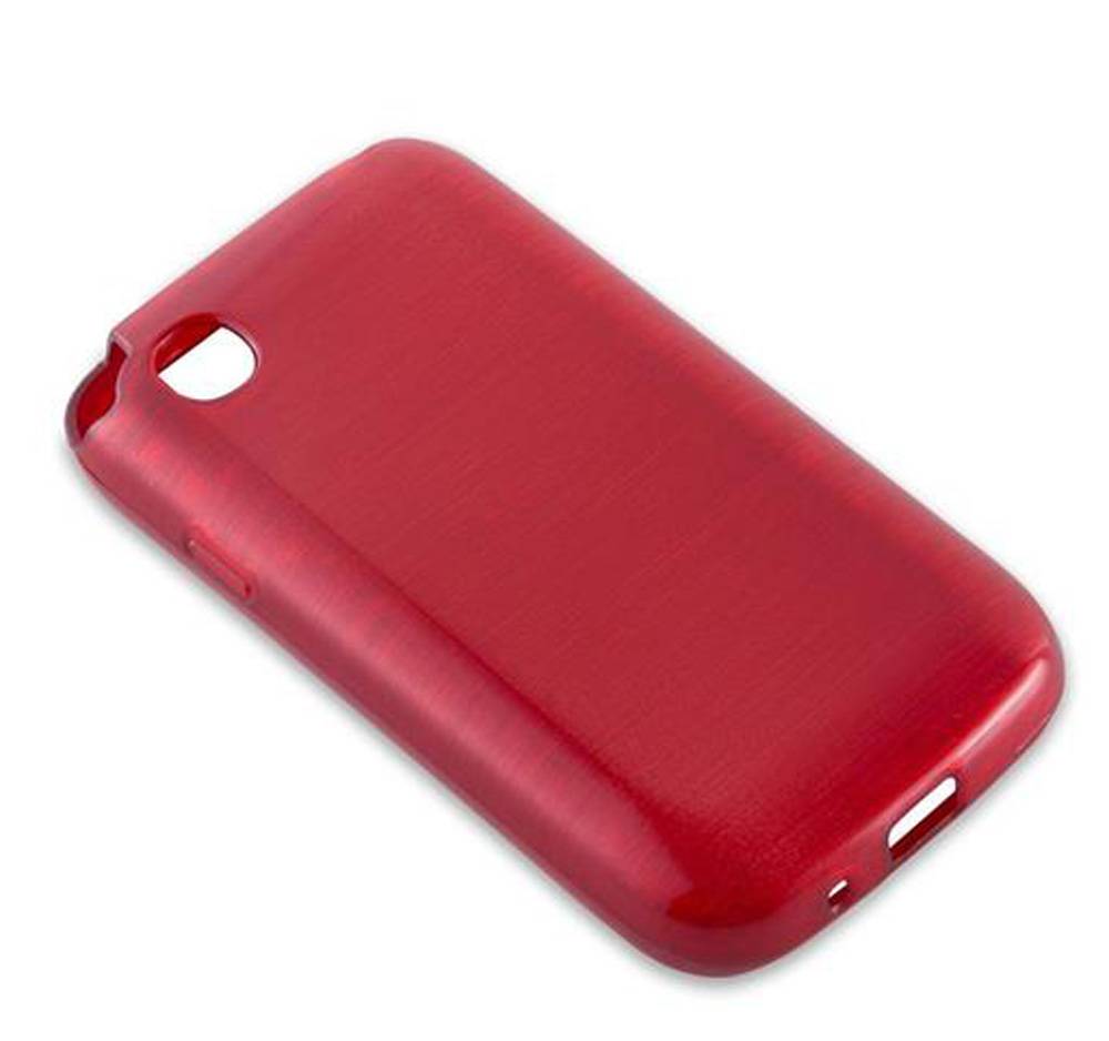 Cadorabo Hülle für LG L40 Schutz Hülle in Rot Schutzhülle TPU Silikon Etui Case Cover