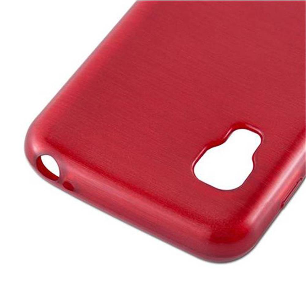 Cadorabo Hülle für LG L5 II (2. SIM) Schutz Hülle in Rot Schutzhülle TPU Silikon Etui Case Cover