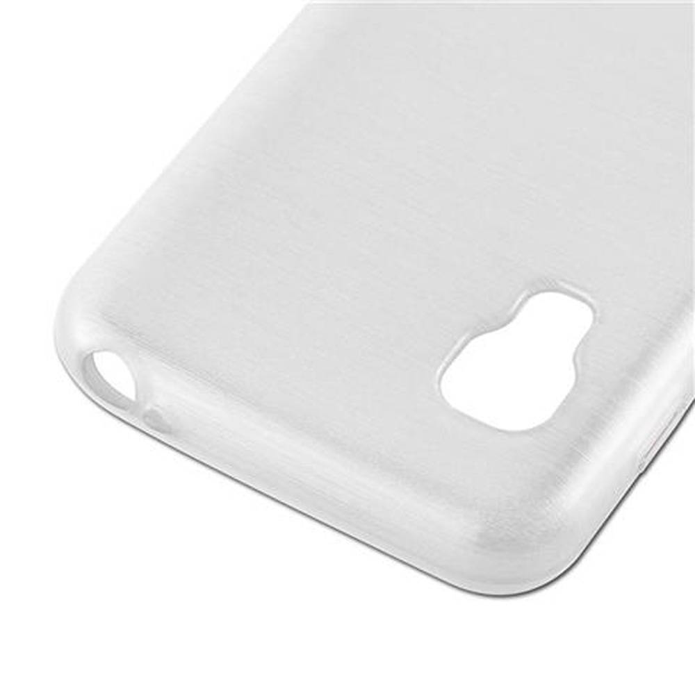 Cadorabo Hülle für LG L5 II (2. SIM) Schutz Hülle in Silber Schutzhülle TPU Silikon Etui Case Cover