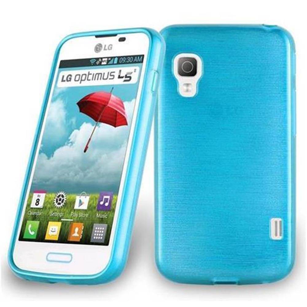 Cadorabo Hülle für LG L5 II (2. SIM) Schutz Hülle in Türkis Schutzhülle TPU Silikon Etui Case Cover