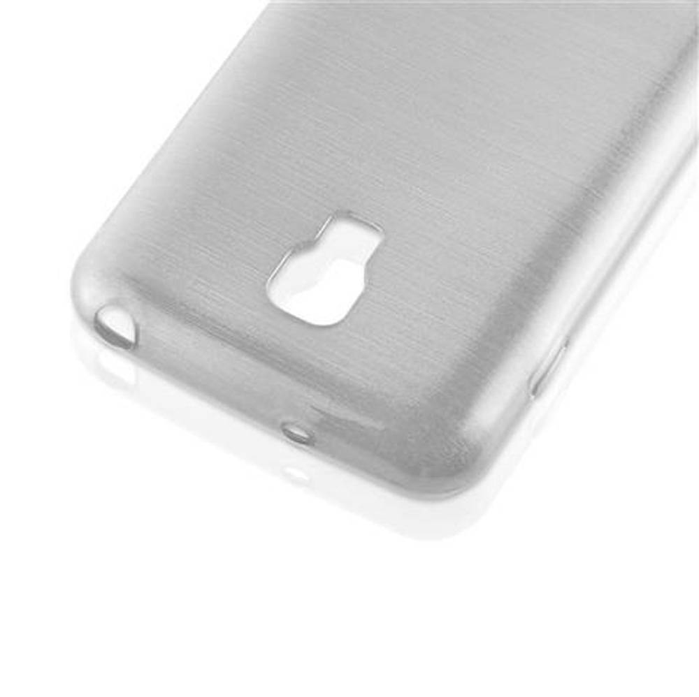 Cadorabo Hülle für LG L7 II (2. SIM) Schutz Hülle in Silber Schutzhülle TPU Silikon Etui Case Cover