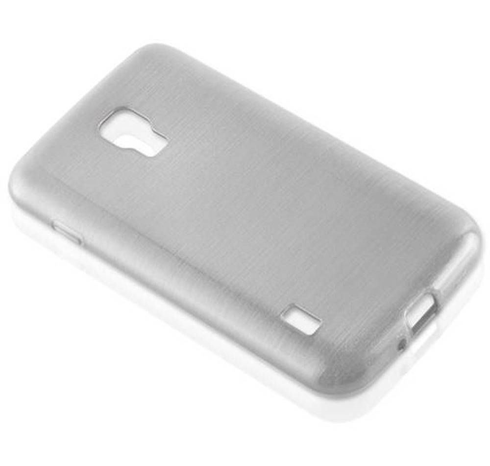 Cadorabo Hülle für LG L7 II (2. SIM) Schutz Hülle in Silber Schutzhülle TPU Silikon Etui Case Cover