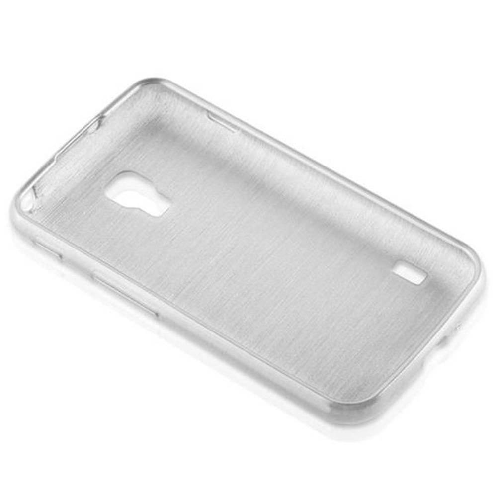 Cadorabo Hülle für LG L7 II (2. SIM) Schutz Hülle in Silber Schutzhülle TPU Silikon Etui Case Cover