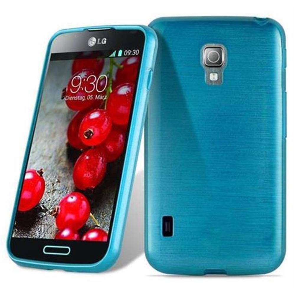 Cadorabo Hülle für LG L7 II (2. SIM) Schutz Hülle in Türkis Schutzhülle TPU Silikon Etui Case Cover