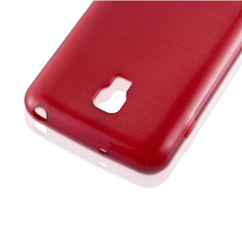 Cadorabo Hülle für LG L7 II (2. SIM) Schutz Hülle in Rot Schutzhülle TPU Silikon Etui Case Cover