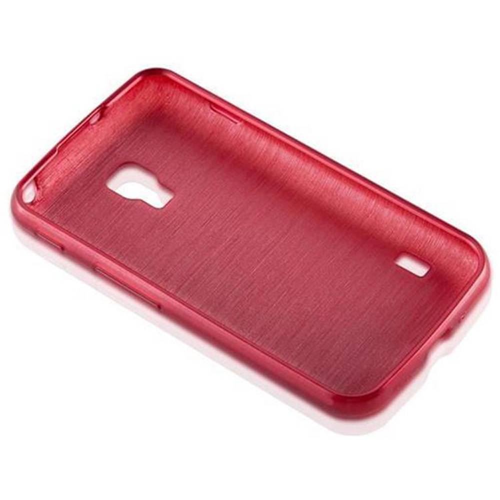 Cadorabo Hülle für LG L7 II (2. SIM) Schutz Hülle in Rot Schutzhülle TPU Silikon Etui Case Cover