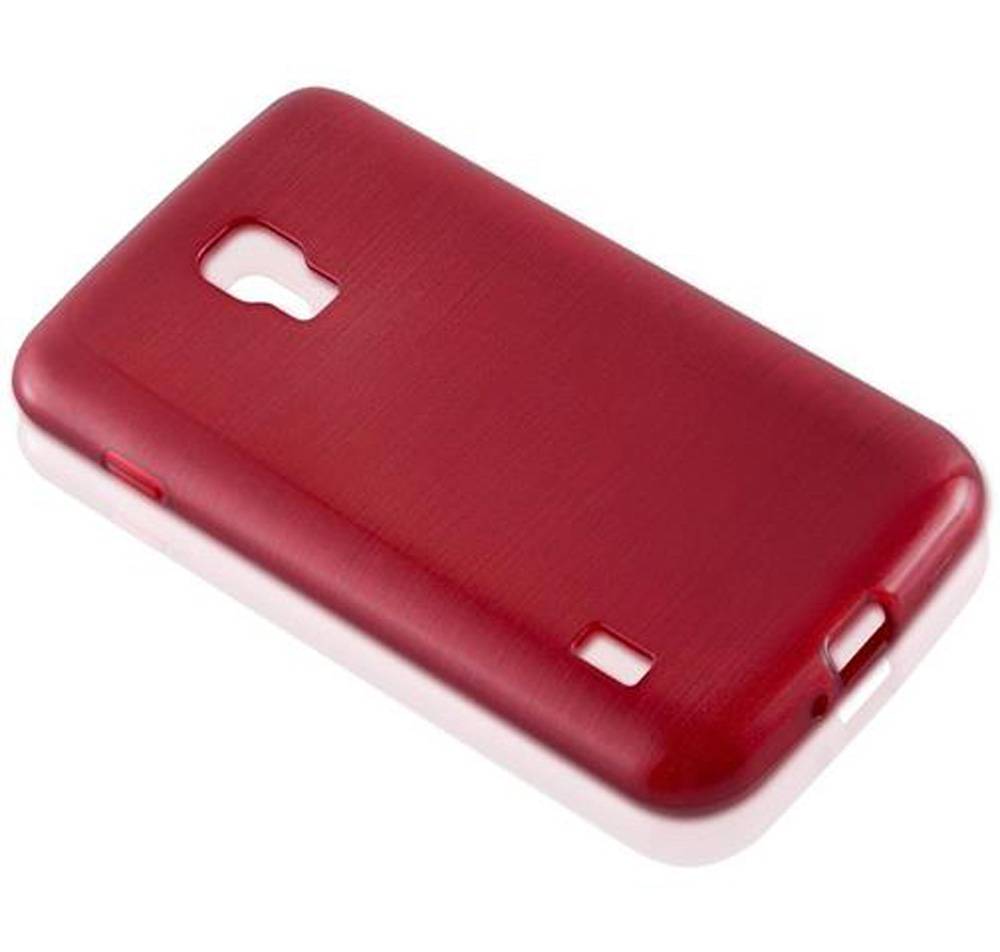 Cadorabo Hülle für LG L7 II (2. SIM) Schutz Hülle in Rot Schutzhülle TPU Silikon Etui Case Cover