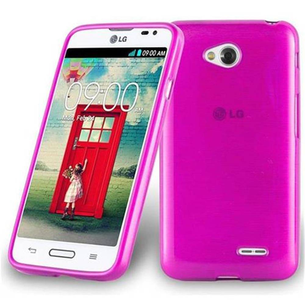 Cadorabo Hülle für LG L70 (1. SIM) Schutz Hülle in Rosa Schutzhülle TPU Silikon Etui Case Cover