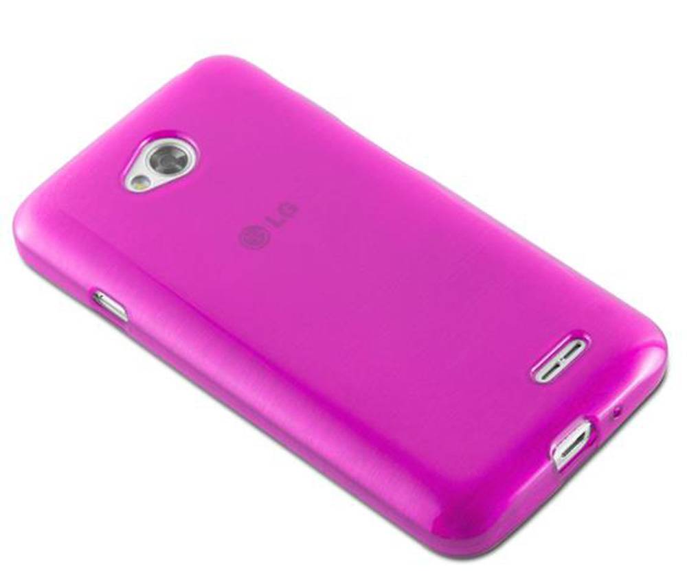 Cadorabo Hülle für LG L70 (1. SIM) Schutz Hülle in Rosa Schutzhülle TPU Silikon Etui Case Cover