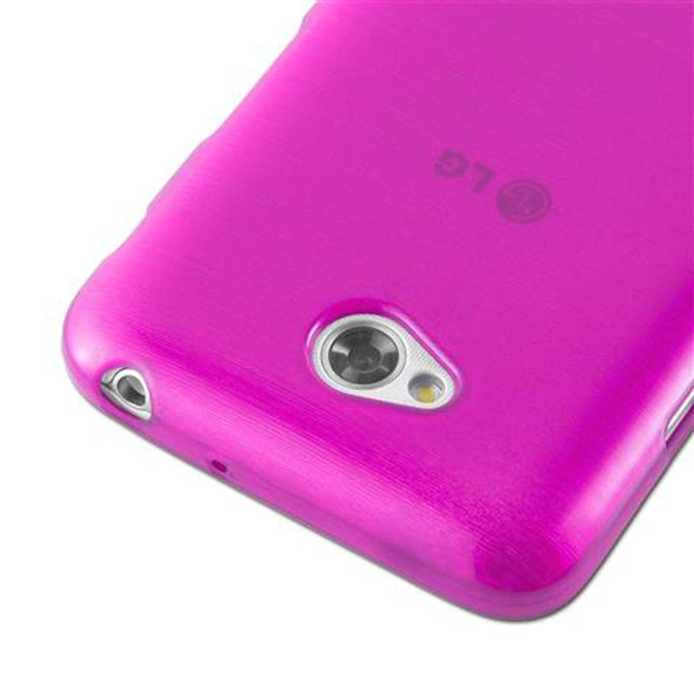Cadorabo Hülle für LG L70 (1. SIM) Schutz Hülle in Rosa Schutzhülle TPU Silikon Etui Case Cover