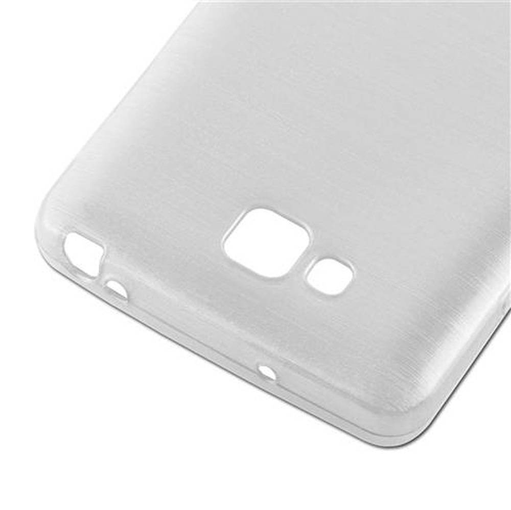 Cadorabo Hülle für LG L9 II Schutz Hülle in Silber Schutzhülle TPU Silikon Etui Case Cover