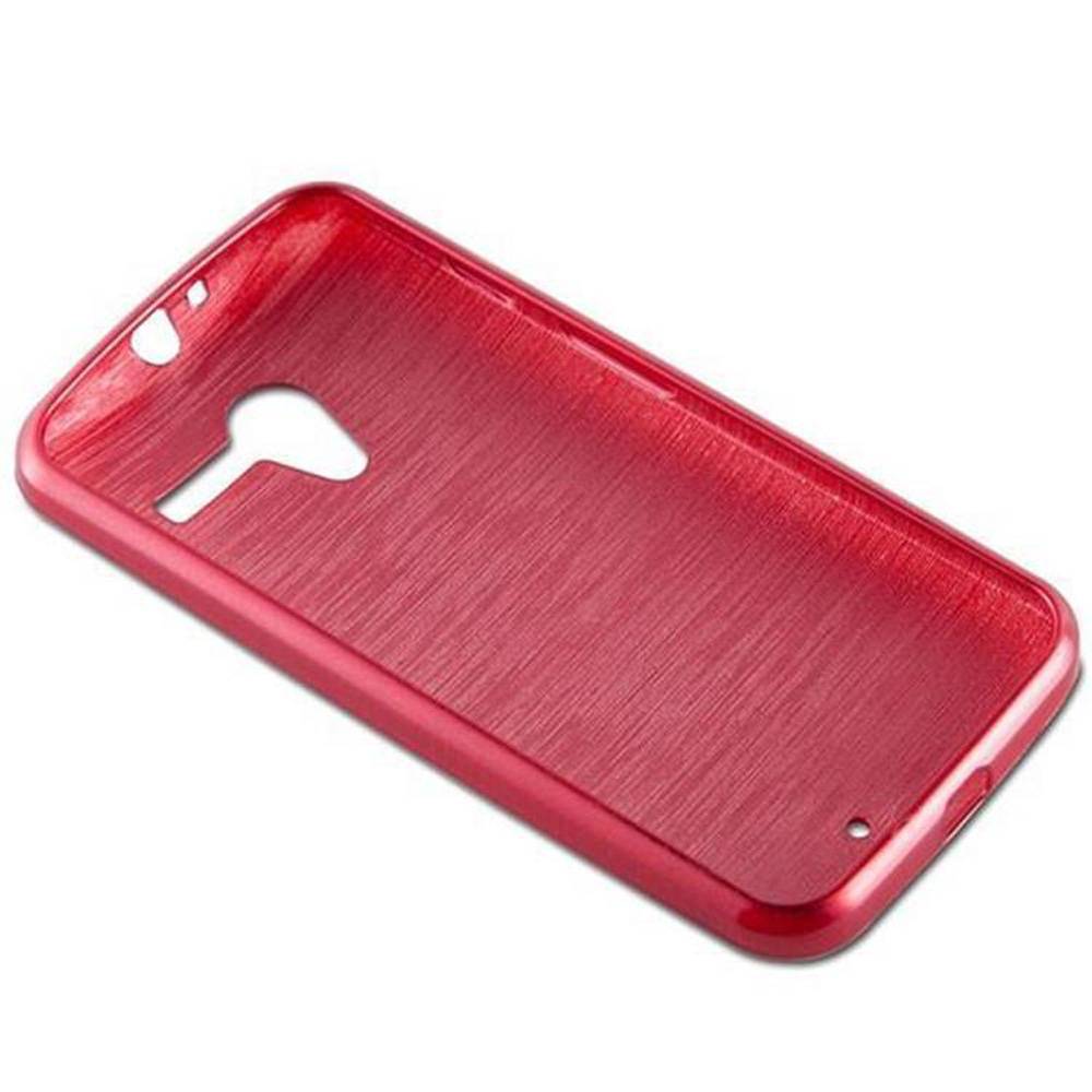 Cadorabo Hülle für Motorola MOTO X Schutz Hülle in Rot Schutzhülle TPU Silikon Etui Case Cover