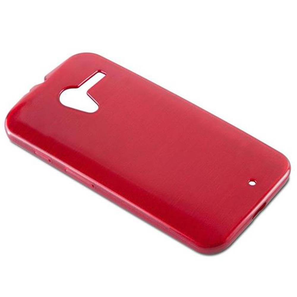 Cadorabo Hülle für Motorola MOTO X Schutz Hülle in Rot Schutzhülle TPU Silikon Etui Case Cover
