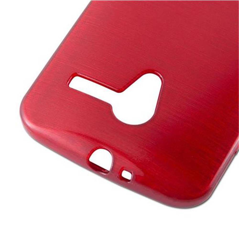 Cadorabo Hülle für Motorola MOTO X Schutz Hülle in Rot Schutzhülle TPU Silikon Etui Case Cover