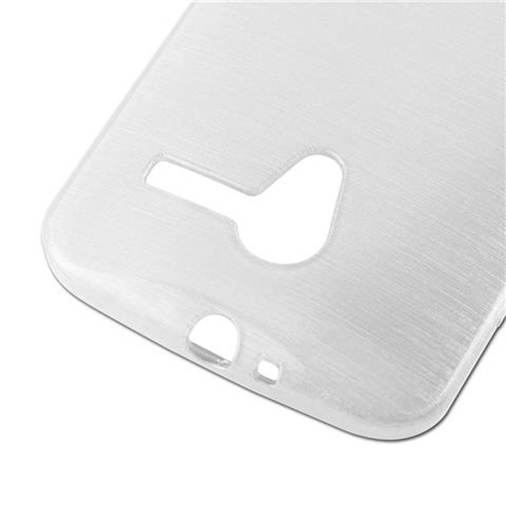 Cadorabo Hülle für Motorola MOTO X Schutz Hülle in Silber Schutzhülle TPU Silikon Etui Case Cover