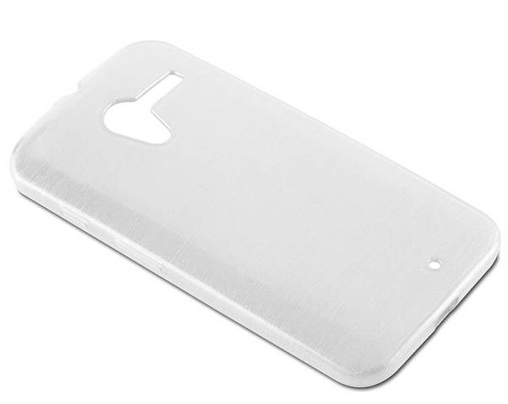 Cadorabo Hülle für Motorola MOTO X Schutz Hülle in Silber Schutzhülle TPU Silikon Etui Case Cover