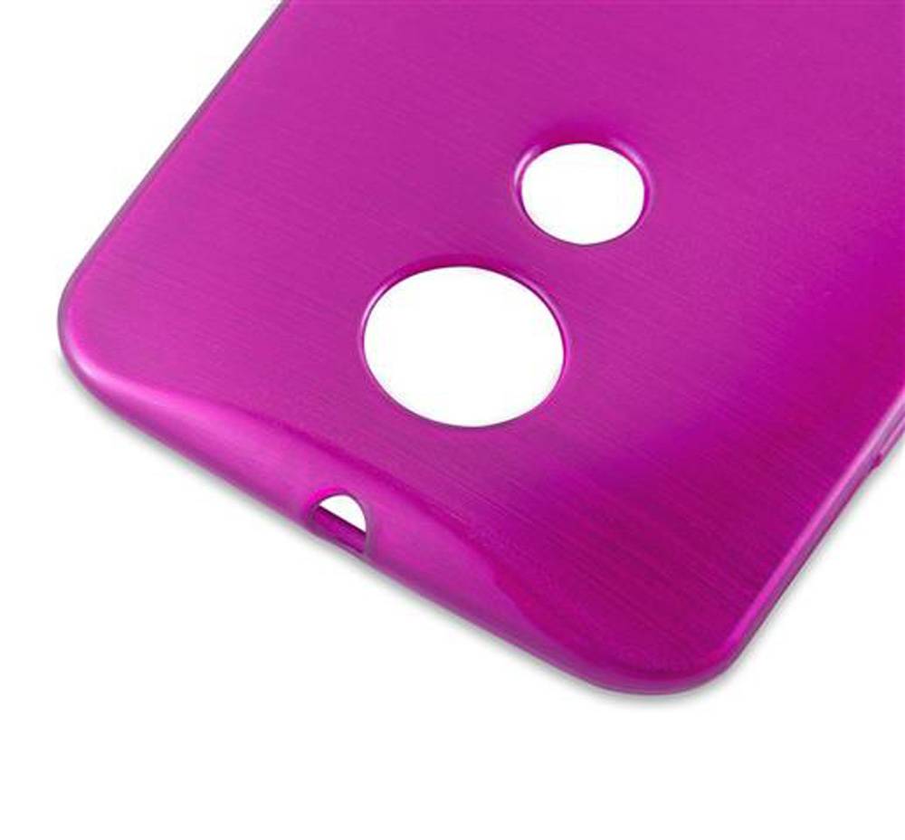 Cadorabo Hülle für Motorola MOTO X2 Schutz Hülle in Rosa Schutzhülle TPU Silikon Etui Case Cover